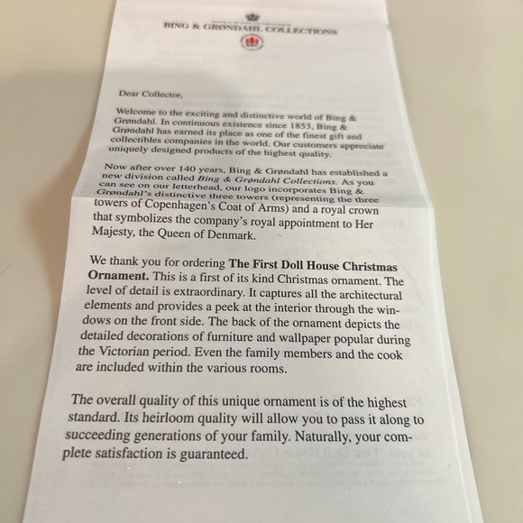 Rare! Bing & Grondahl Doll Houses Christmas Ornament Collection. - Picture 3 of 7